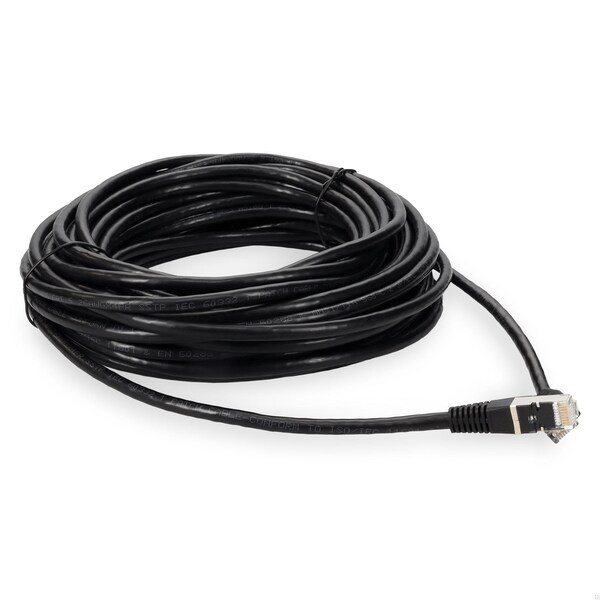 40FT RJ-45 MALE TO RJ-45 MALE SHIELDED STRAIGHT BLACK CAT6 STP COPPER